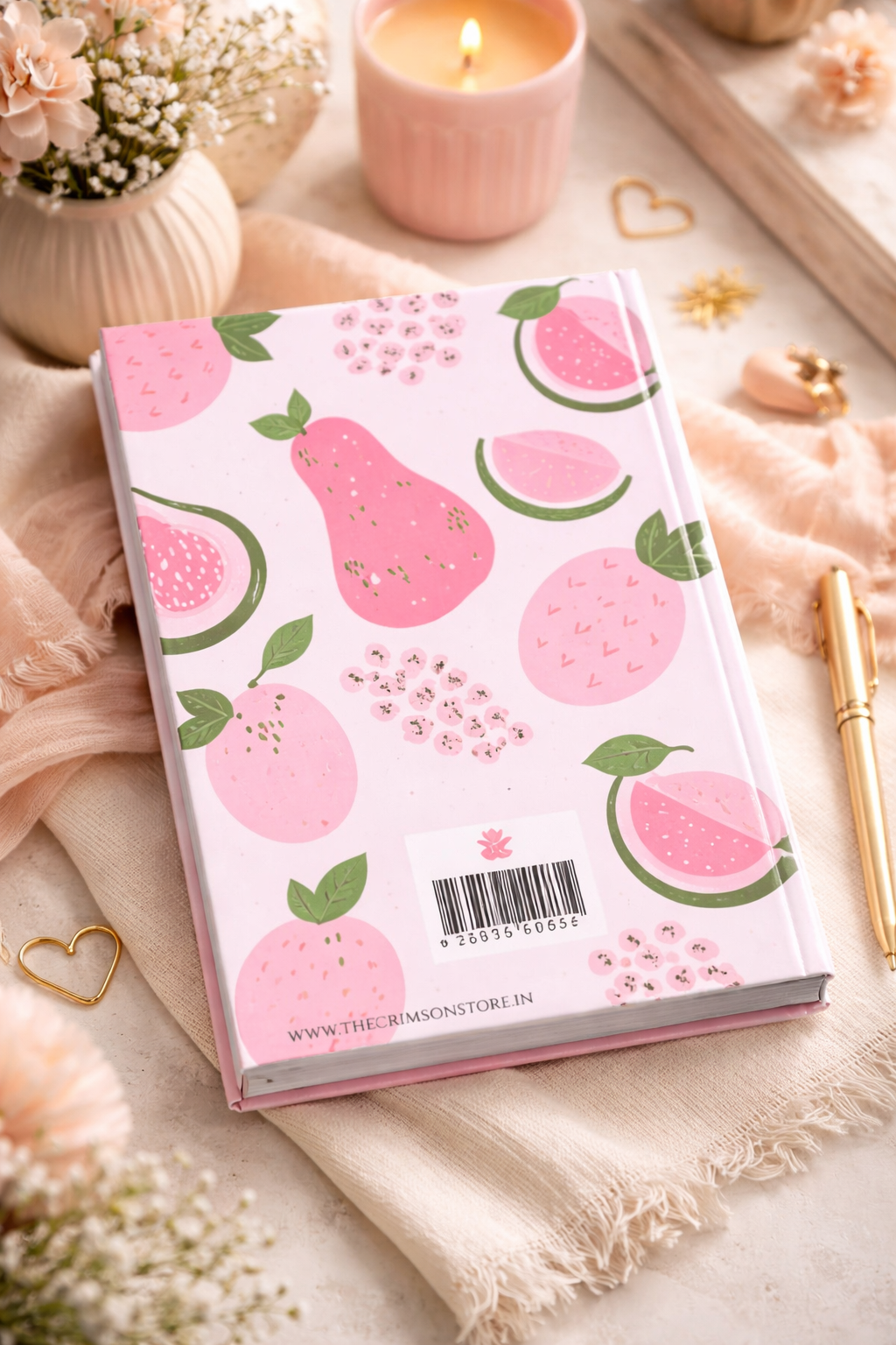 Gratitude Journal - Pink Fruity Journal | A5 | Hard Cover