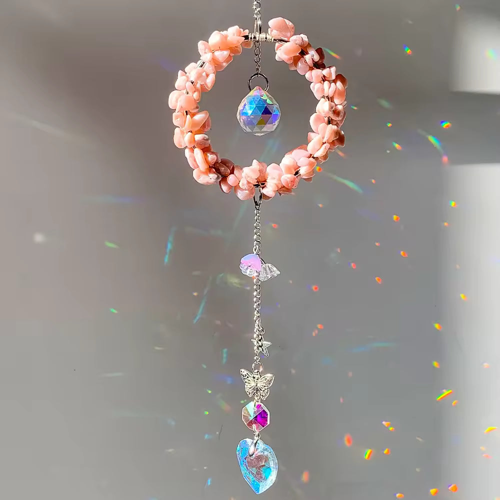 Blooming Harmony | MultiCrystal Suncatcher - Pink Opal