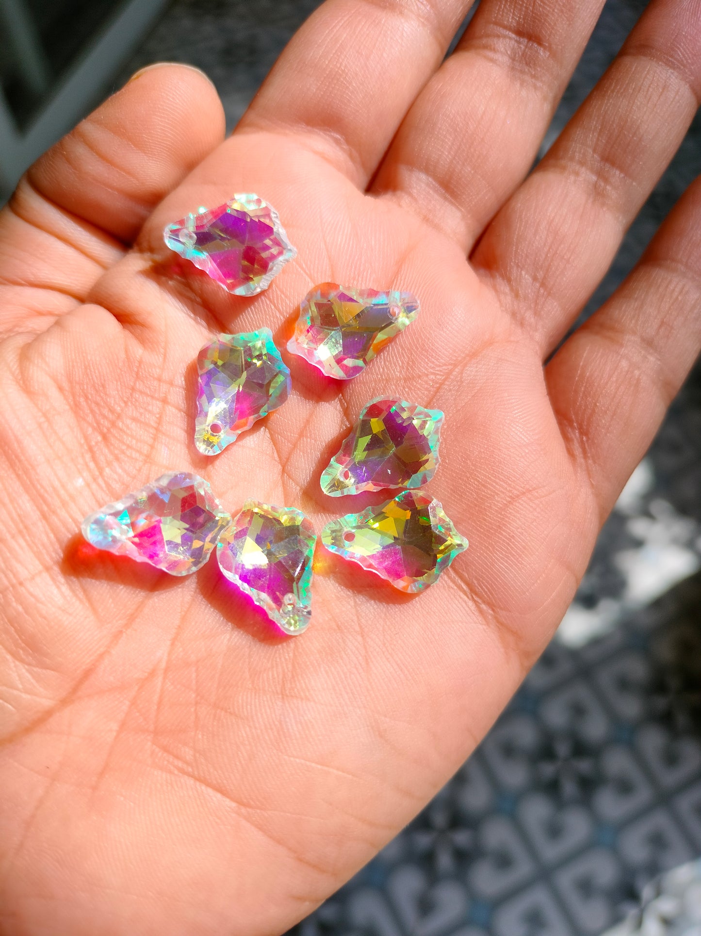Mini floral diamond crystal | Maple Leaf Crystal | 16 mm