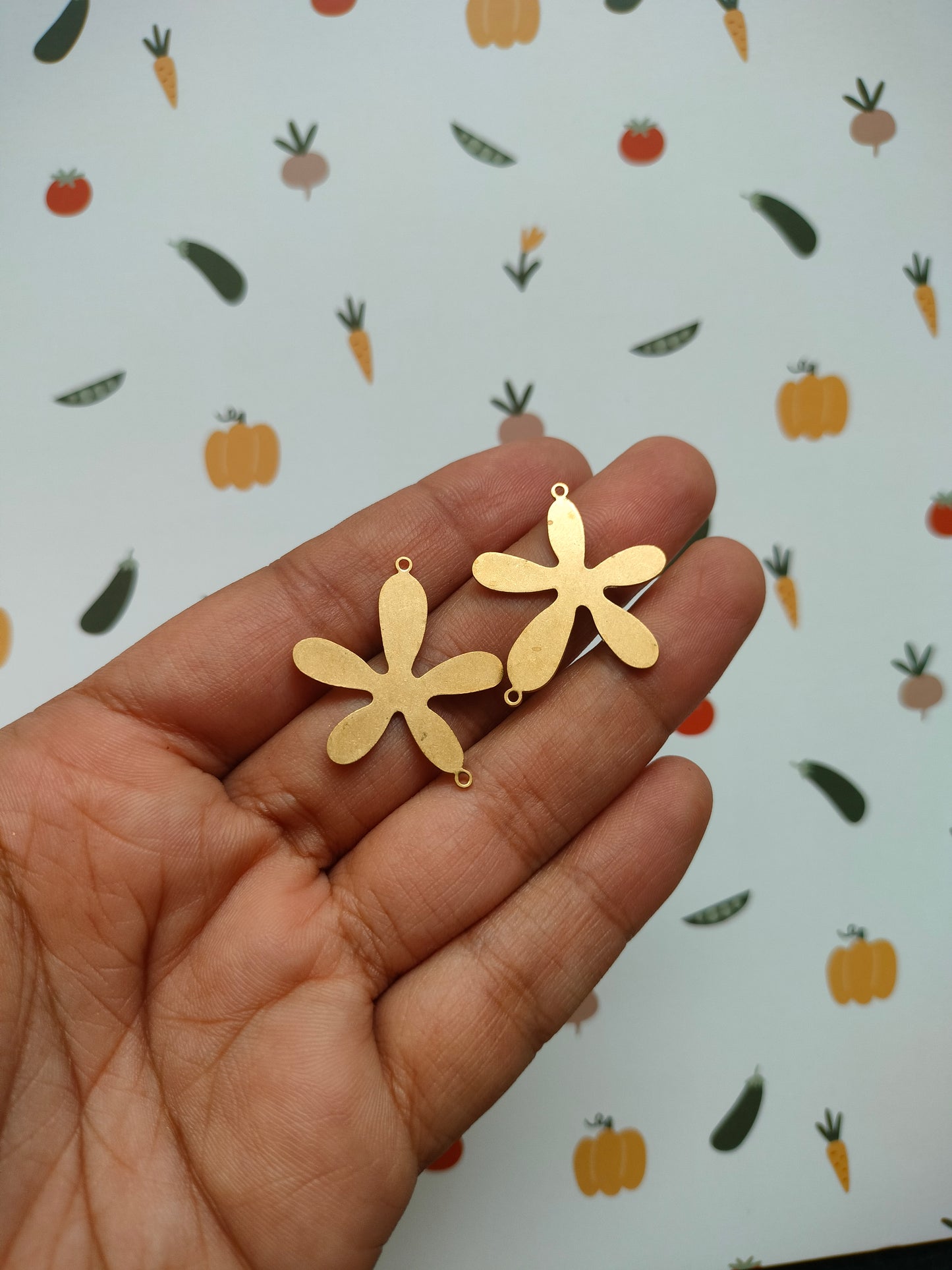Daisy Brass charm