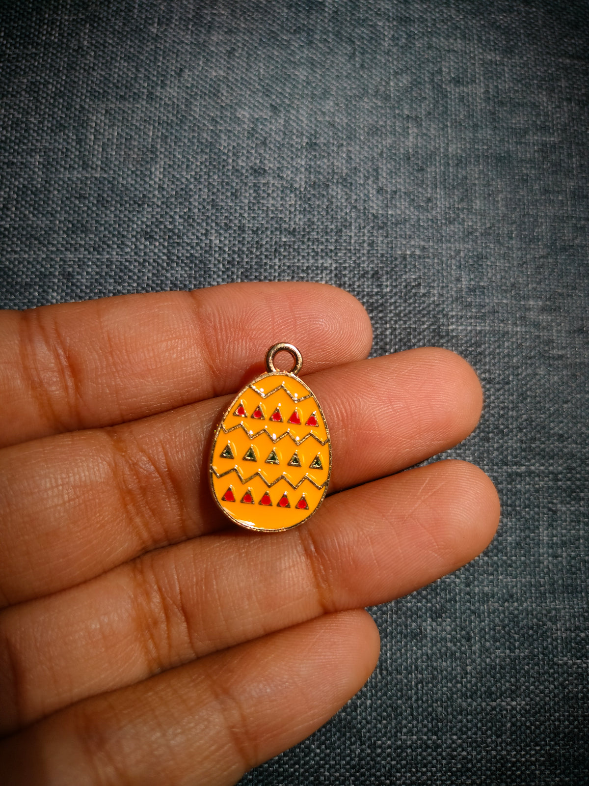 Easter Egg Charm Happy Yellow
