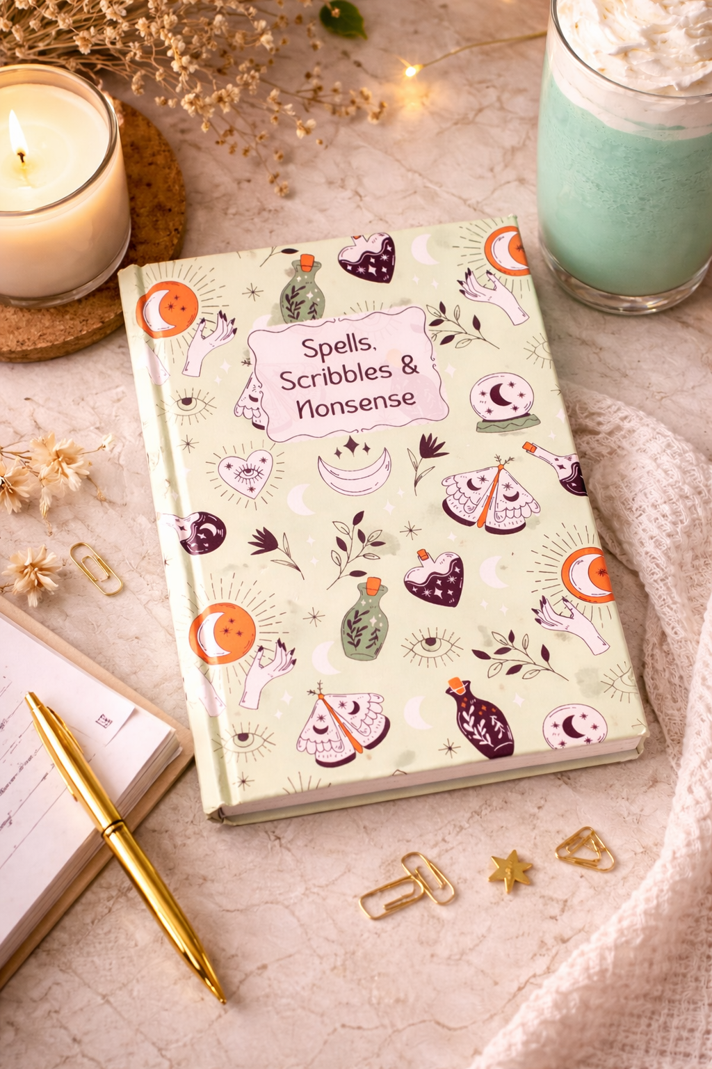 Witchy Journal - Spells, scribbles and nonsense | A5 | Hard Cover