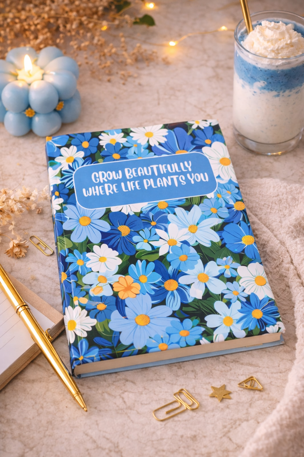 Flower Journal - Blue Daisy | A5 | Hard Cover