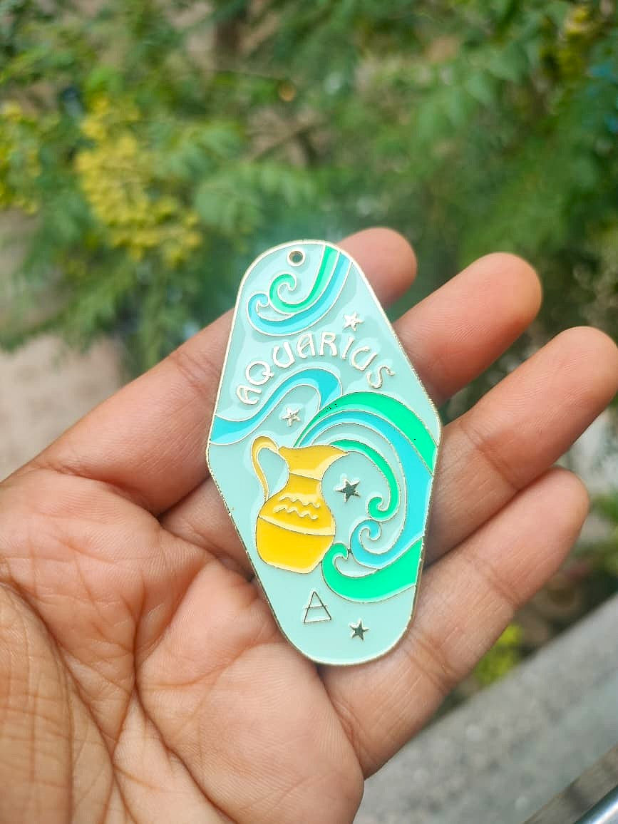 Enamel Sunsign Charm Collection | Aquarius