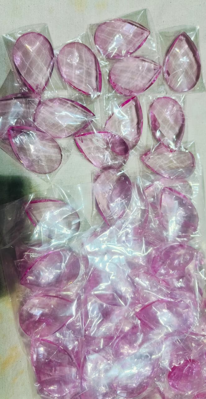 Almond Glass Crystal 50 mm | Rose Pink