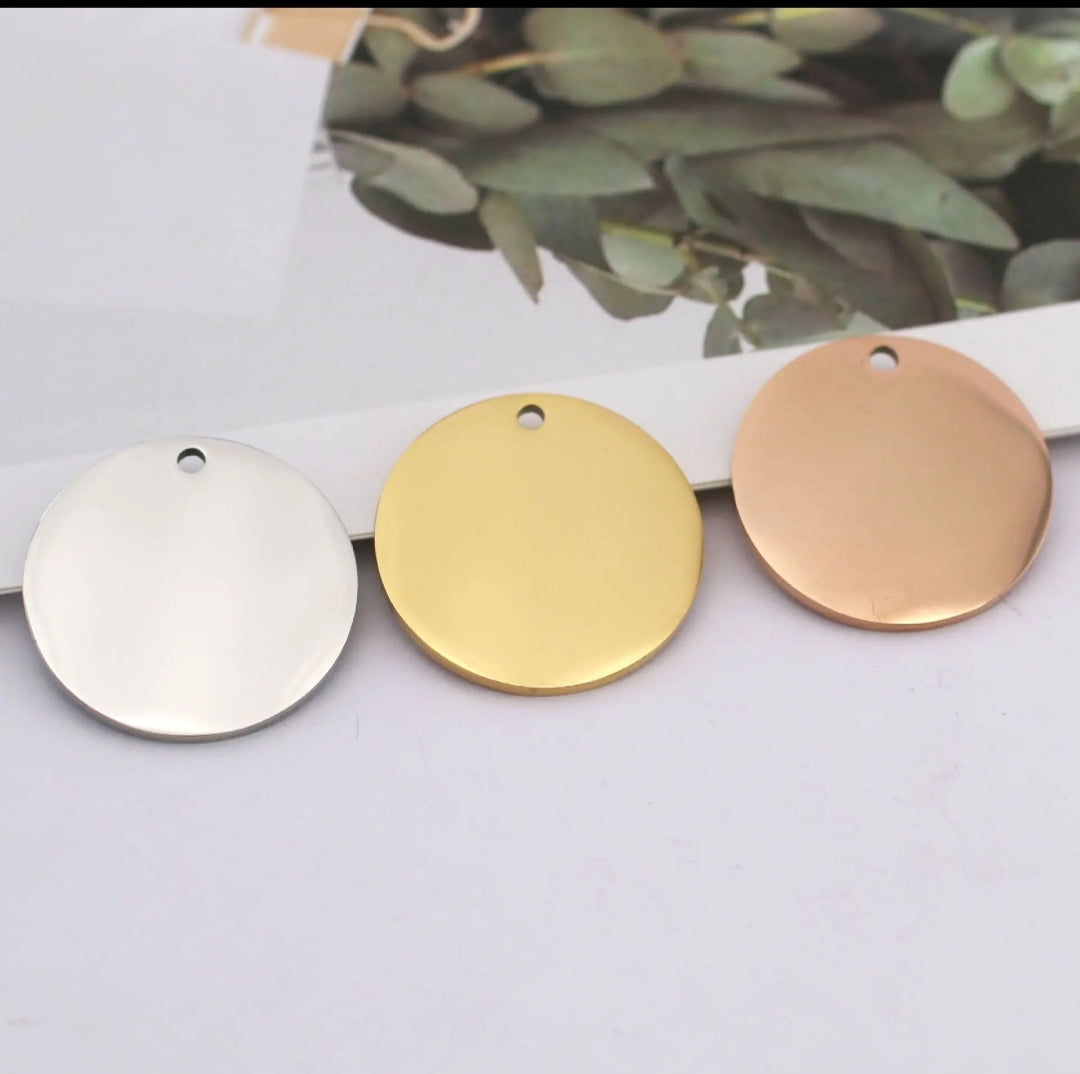 Customizable Coin Pendant charm 13 mm