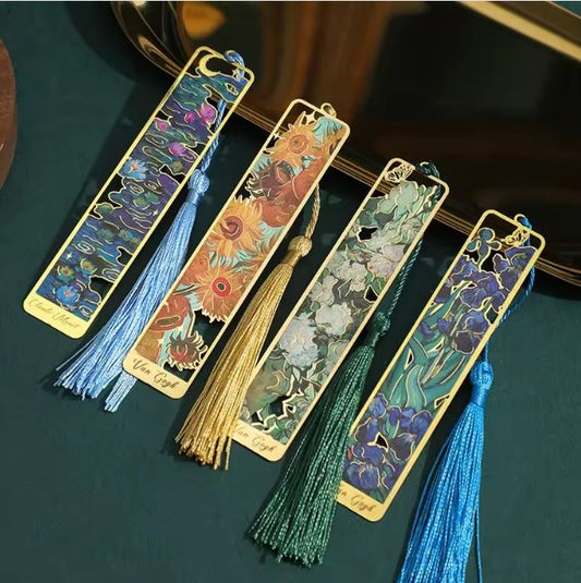 Metal Hand Painted Bookmark Floral - Van Gogh Collection | 1 PC