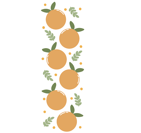 Book Mark Sticker - Oranges