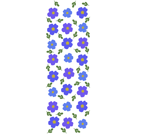 Book Mark Sticker - Blue Daisies