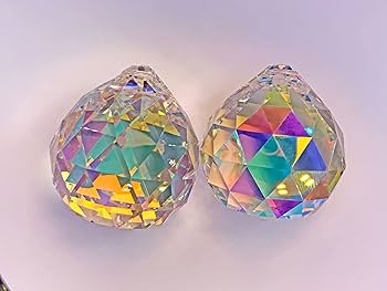 Ball Crystal Drop AB coated 30 mm