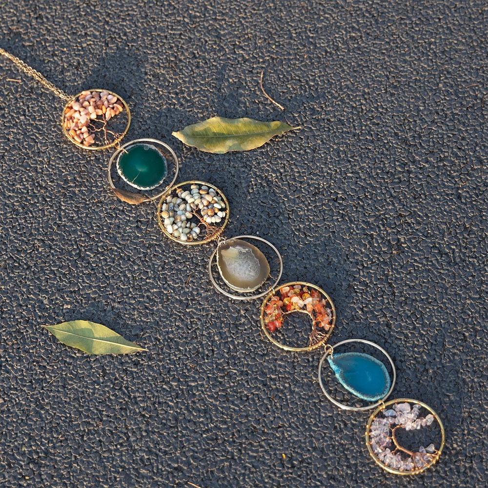Crystal Agate Tree of Life Wall Hanging MoonCatcher