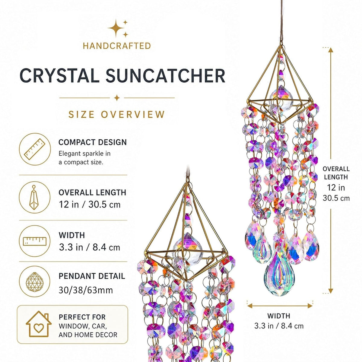 Galaxy Spark | Handmade Crystal suncatcher