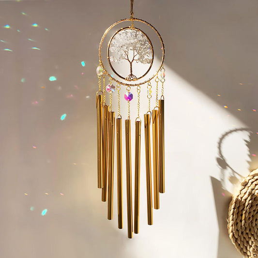 Tree of Hope | Suncatcher Windchime - Clear Quartz