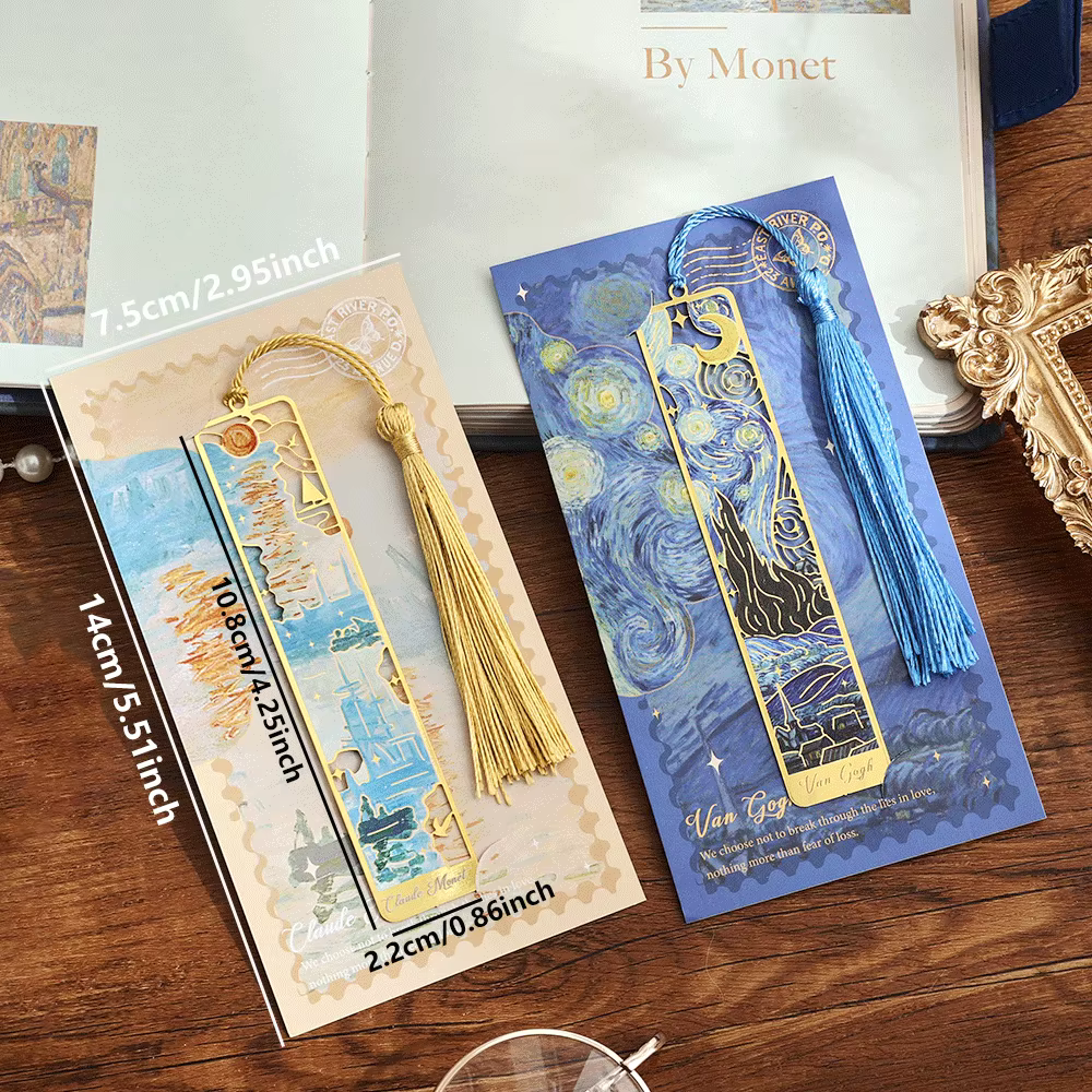 Metal Hand Painted Bookmark Notional- Van Gogh Collection | 1 PC