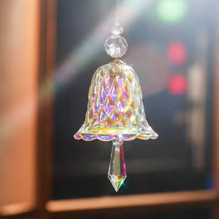 Christmas Crystal Glass Bell | AB Crystal