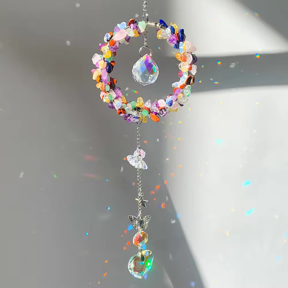 Blooming Harmony | MultiCrystal Suncatcher - Seven Chakra