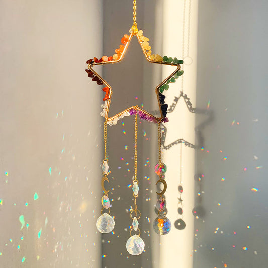 Rainbow Delight | Star Shaped Suncatcher | 7 Chakra