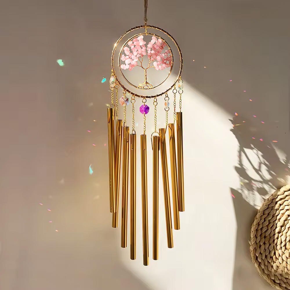 Tree of Hope | Suncatcher Windchime - Rose Quartz