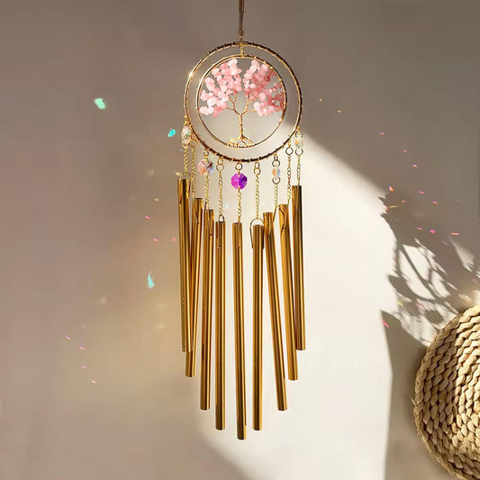 Tree of Hope | Suncatcher Windchime - Rose Quartz
