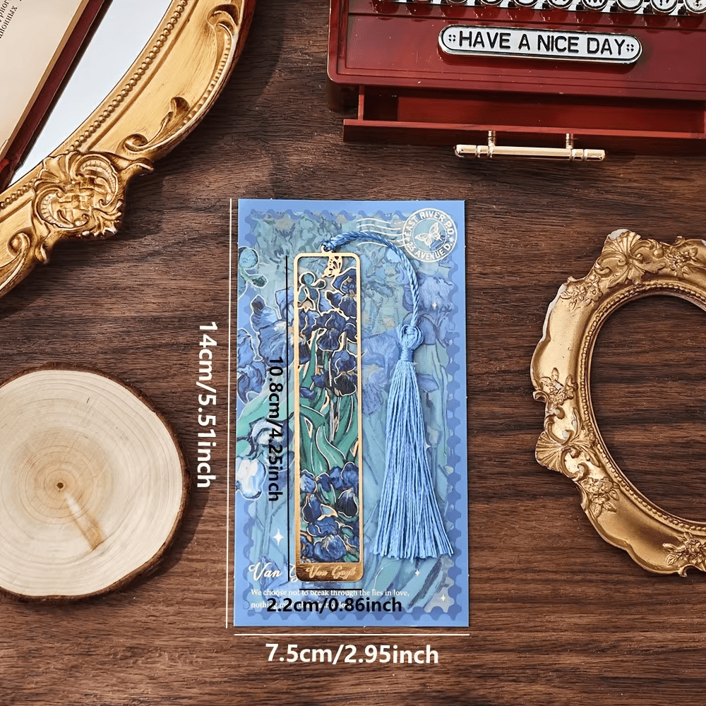 Metal Hand Painted Bookmark Floral - Van Gogh Collection | 1 PC