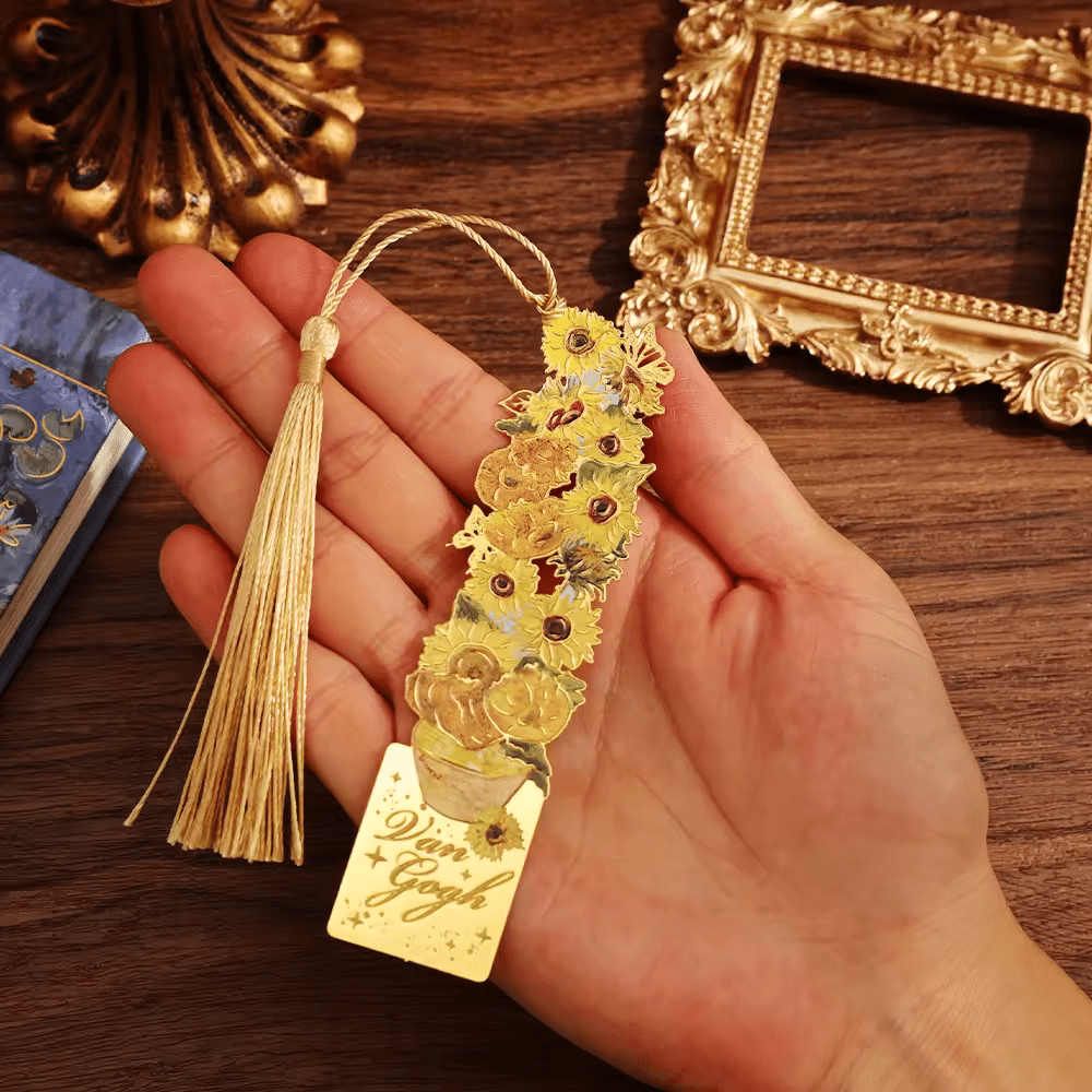 Abstract Cutout Metal Hand Painted Bookmark - Van Gogh Collection | 1 PC