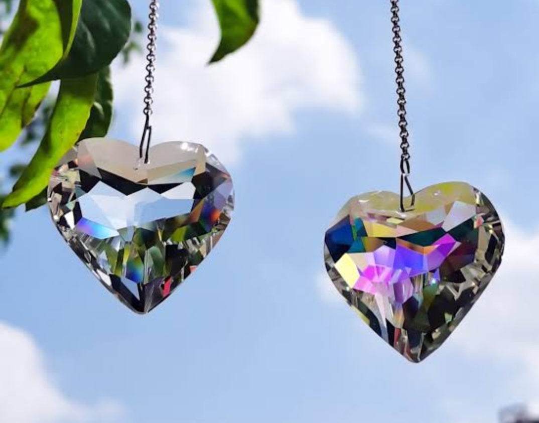 Crystal Heart Suncatchers