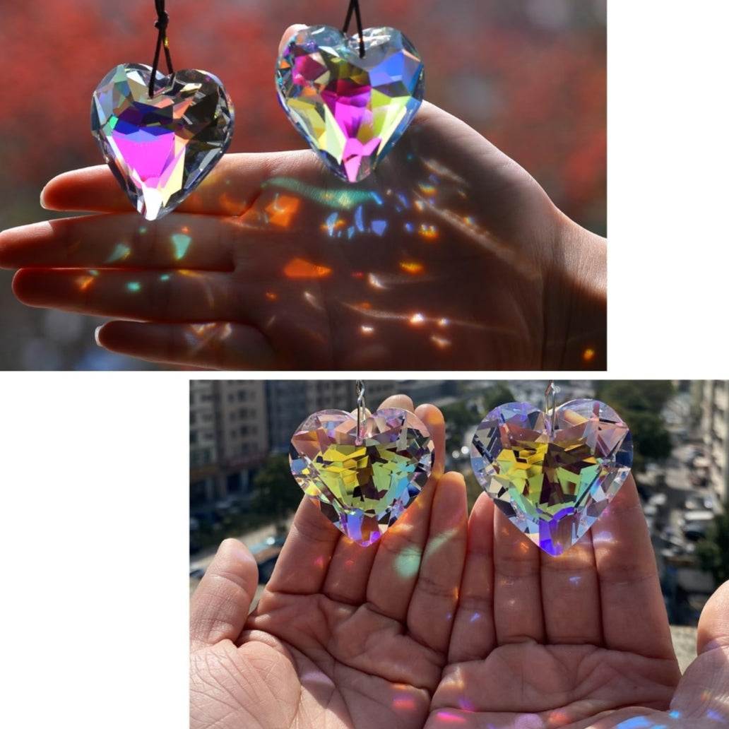 Crystal Heart Suncatchers