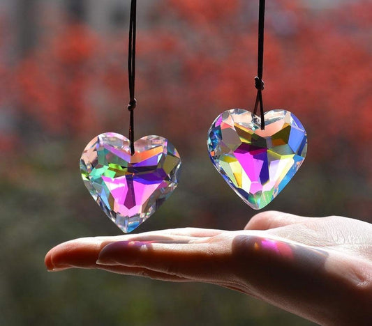 Crystal Heart Suncatchers