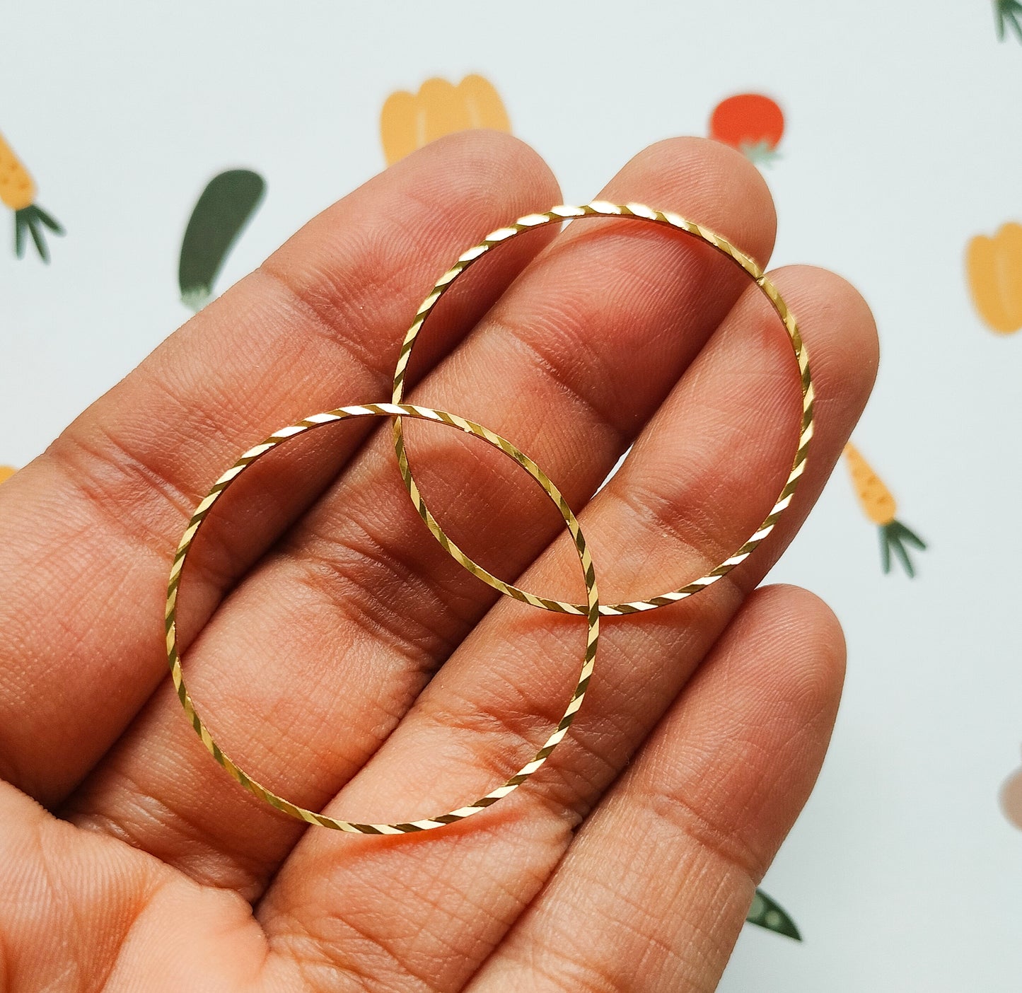 Textured Brass Rings