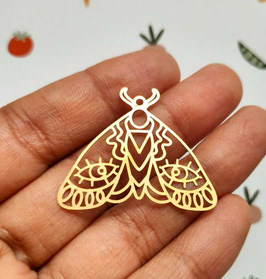 Charm Moth Brass