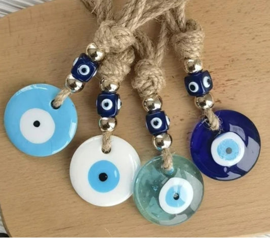 Evil eye Glass Pendant 2 Inches