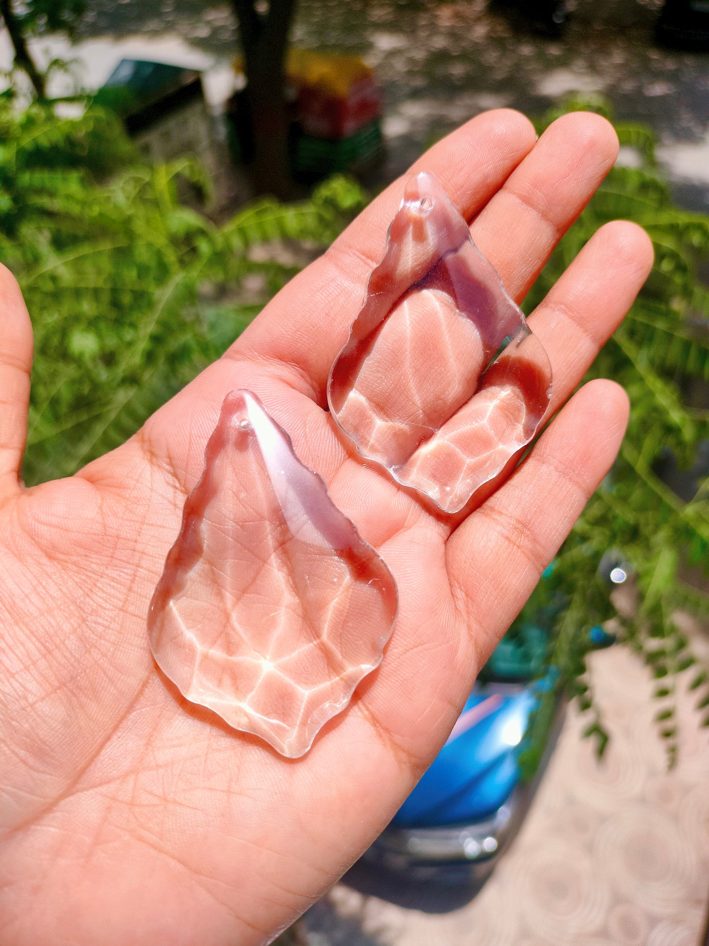 Floral Diamond Crystal Plain | Maple Leaf |  63 mm