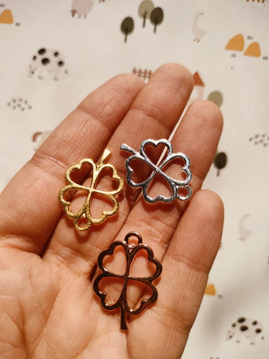Clover Alloy Charm | Resin Jewelry Charm