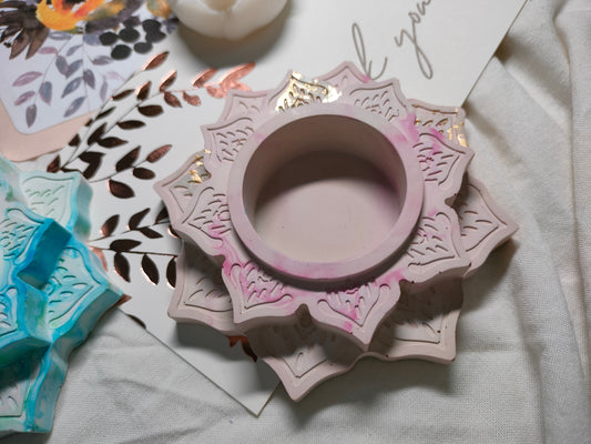 Pink Mandala T-light Holder