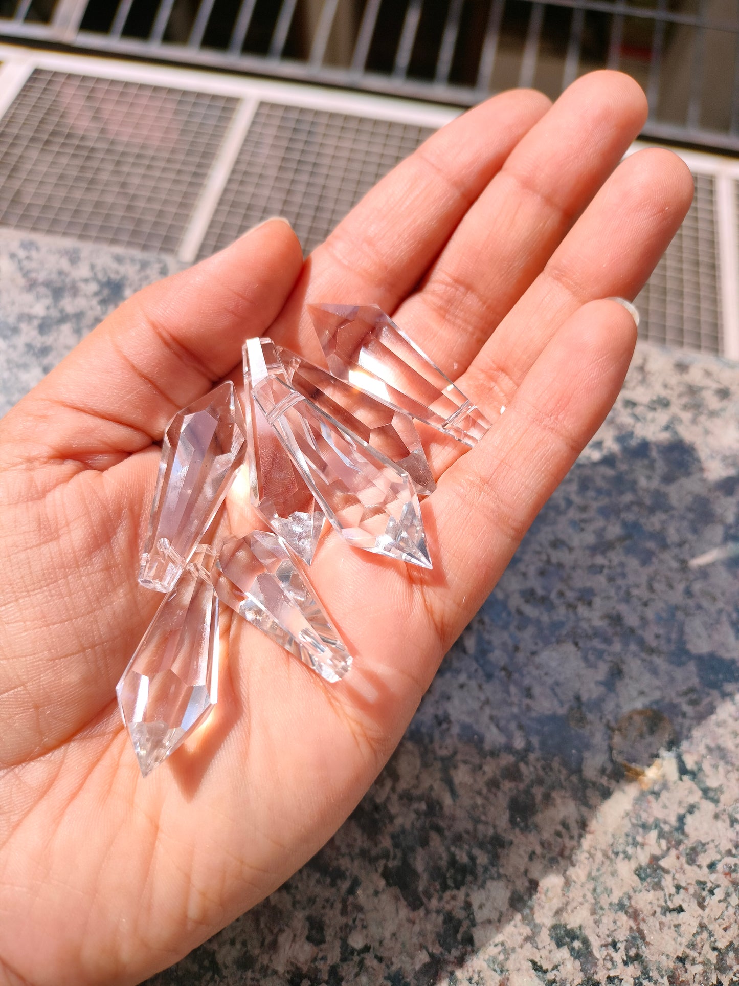 Plain Icicle 38 mm Glass Crystal