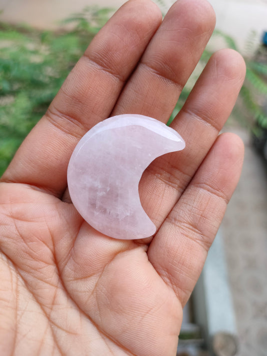 Pink Moon Stone Hanging (With One hole)