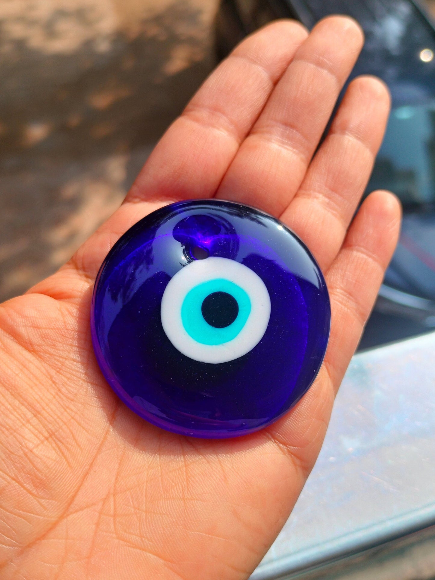 Evil eye Glass Pendant 2 Inches