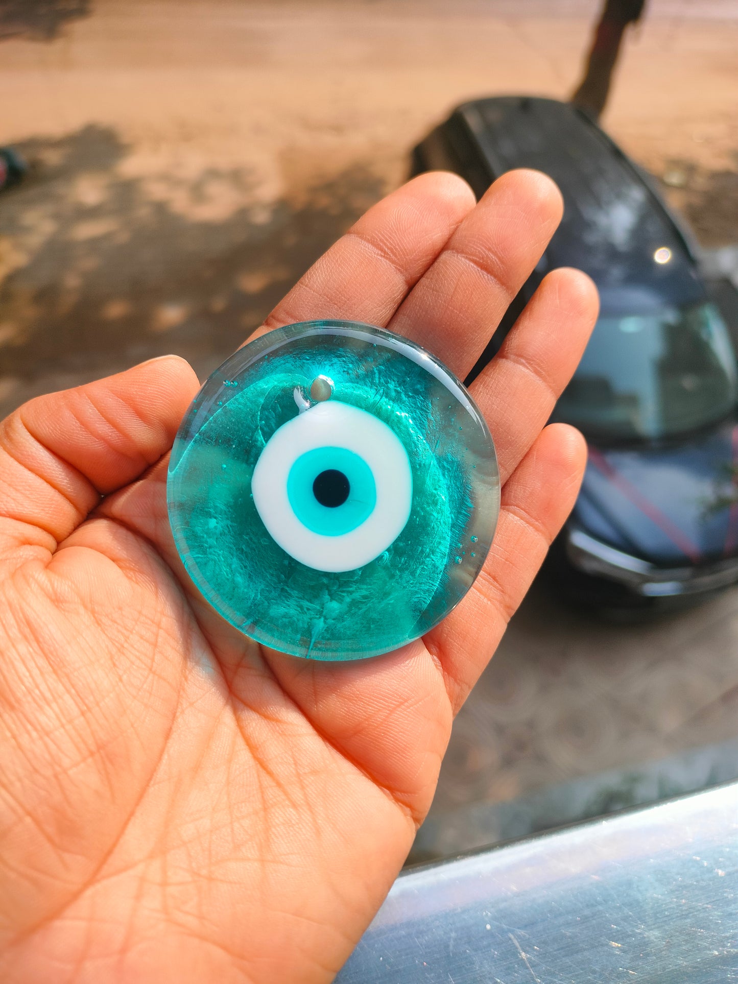 Evil eye Glass Pendant 2 Inches