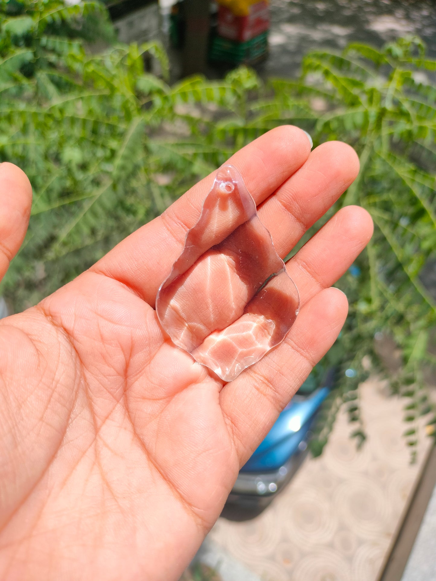 Floral Diamond Crystal Plain | Maple Leaf |  63 mm