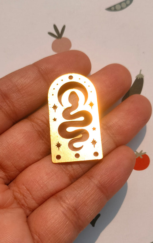 Snake Connector, Domed Snake Pendant, 4 Holes Star Snake Connector
