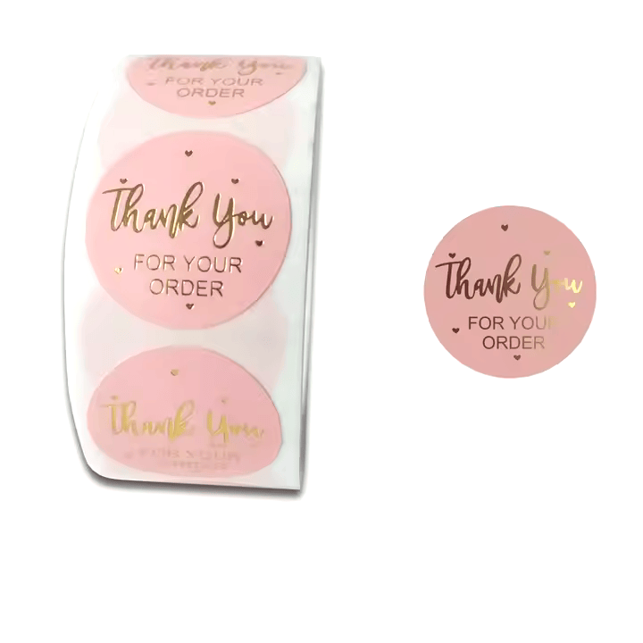 Thank you Sticker (Gold Foiled) - 1 inch