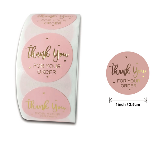 Thank you Sticker (Gold Foiled) - 1 inch