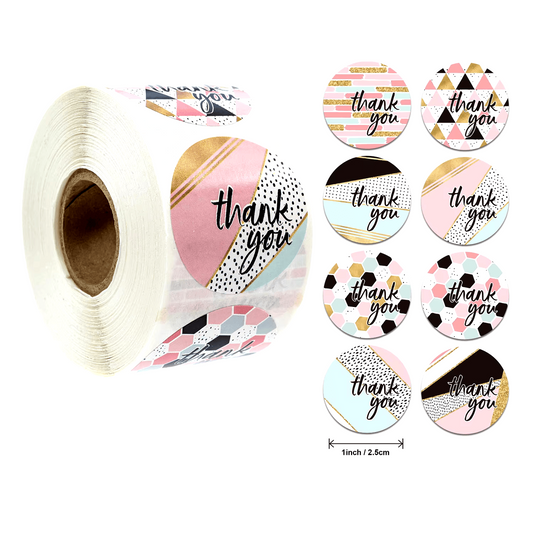 Thank you sticker Round TY23 - 1 inch