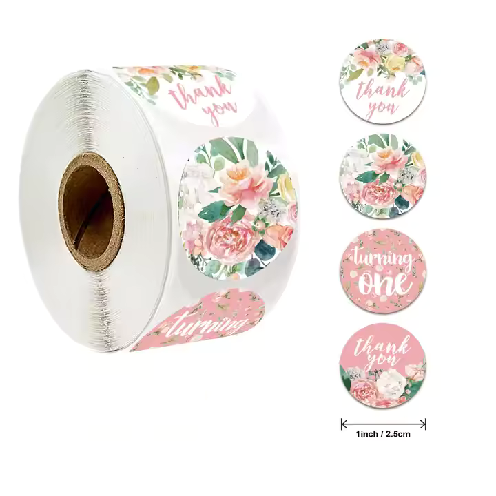 Thank you sticker Round TY25 - 1 inch
