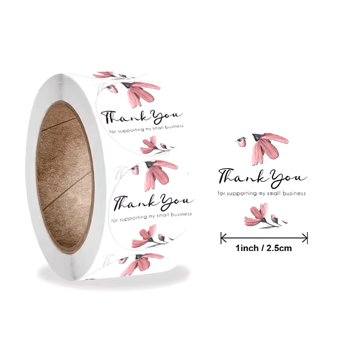 Thank you sticker Round TY26 - 1 inch