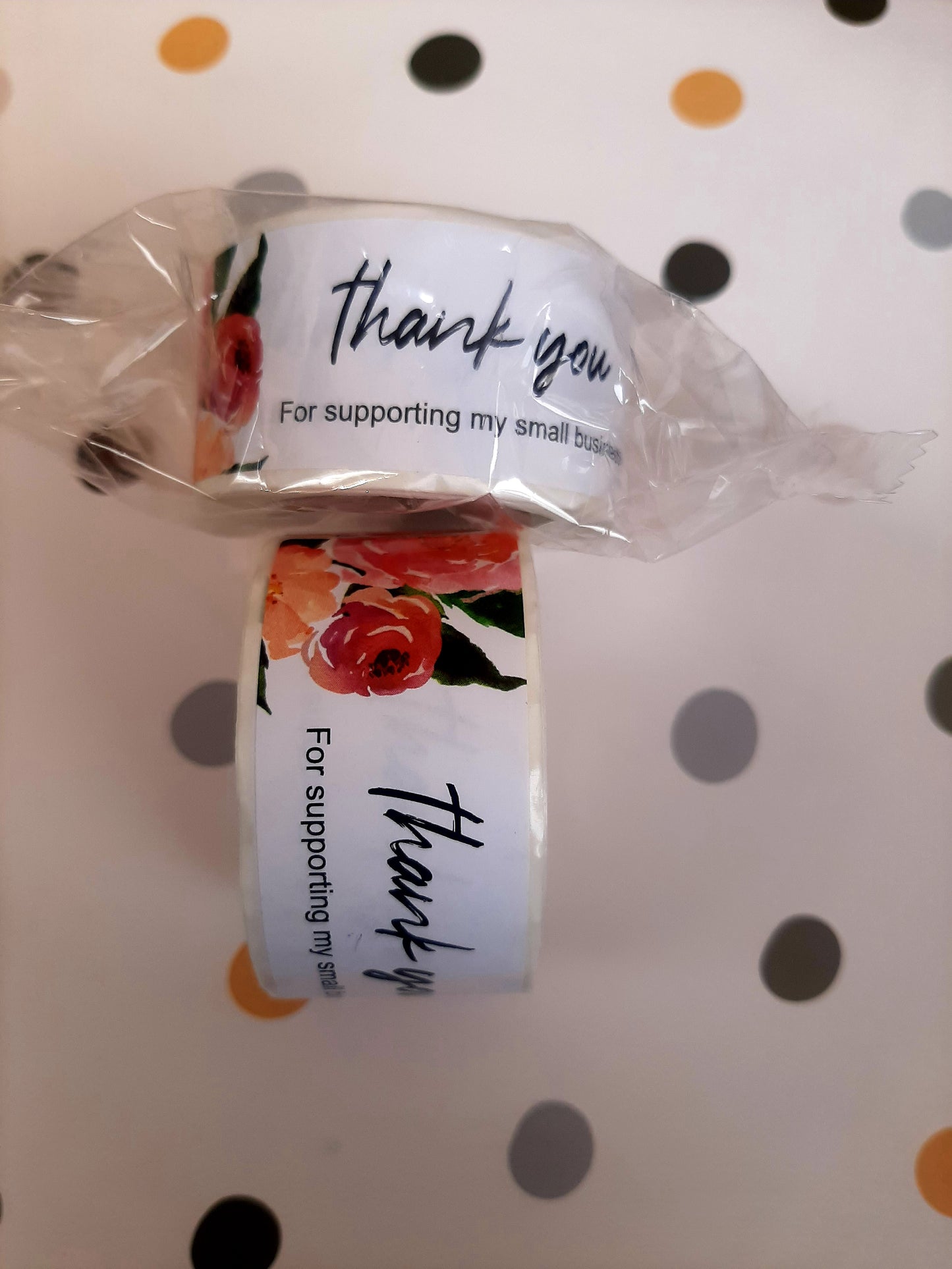 Thank you sticker Floral Long