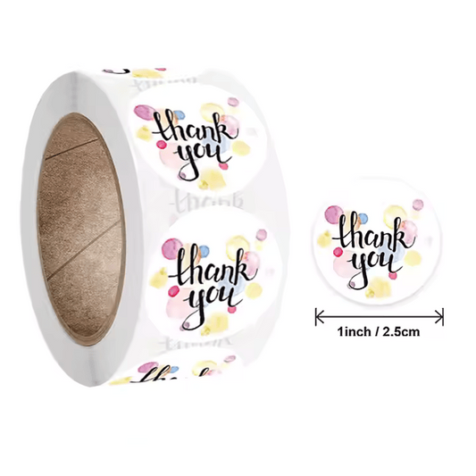 Thank you sticker Round TY16 - 1 inch