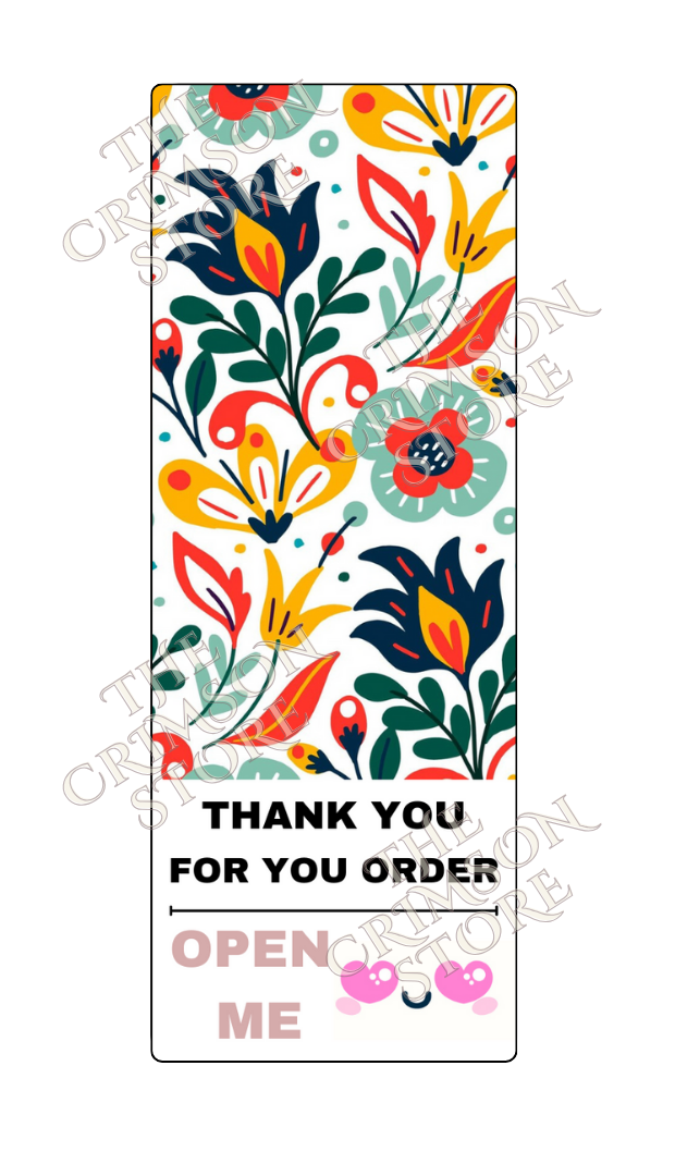 Package Thank you Stickers 4x1.5 inches