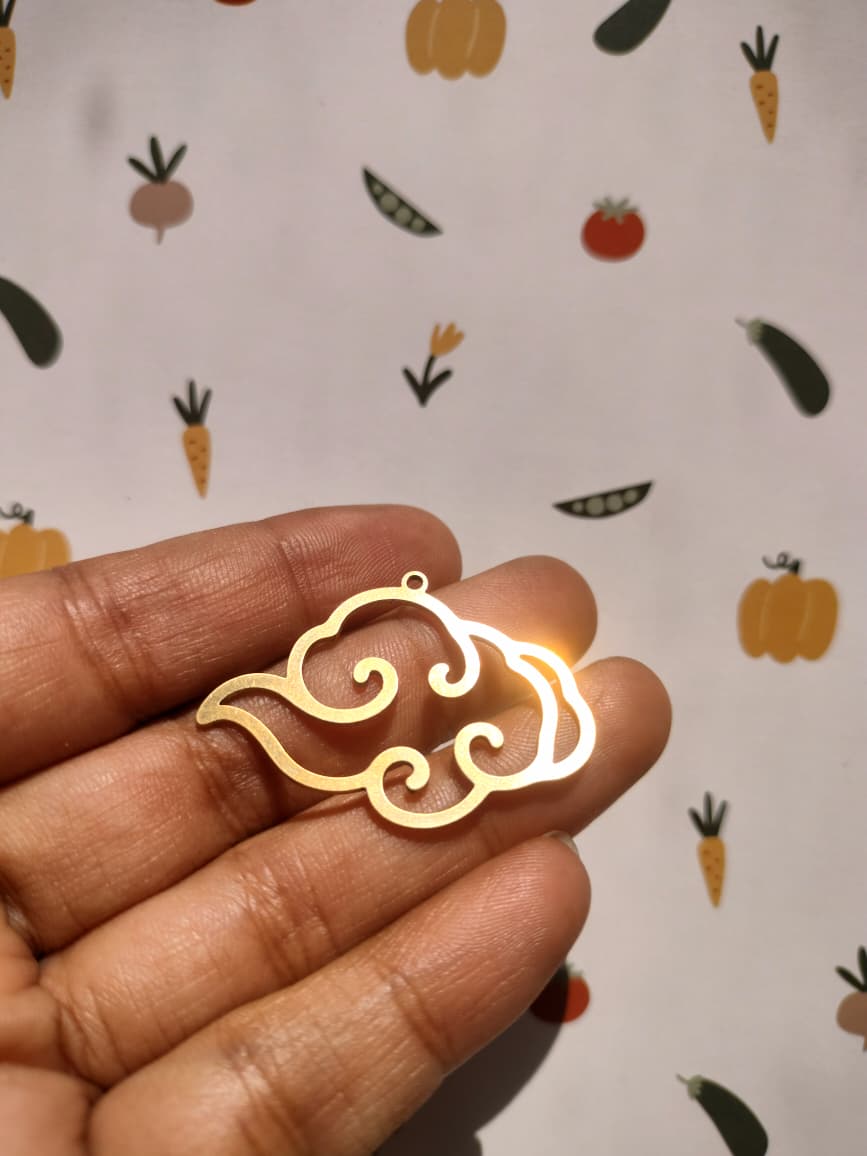 Clouds Lasercut Earring Charms,  Celestial Clouds Pendant,