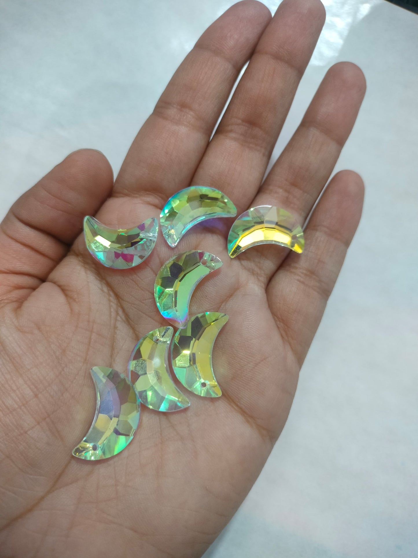 Moon Glass Crystal AB coated 20 mm